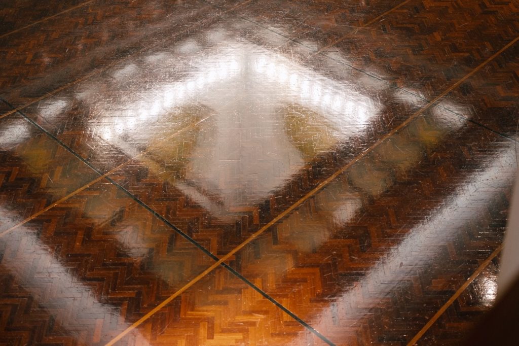 A shiny floor.