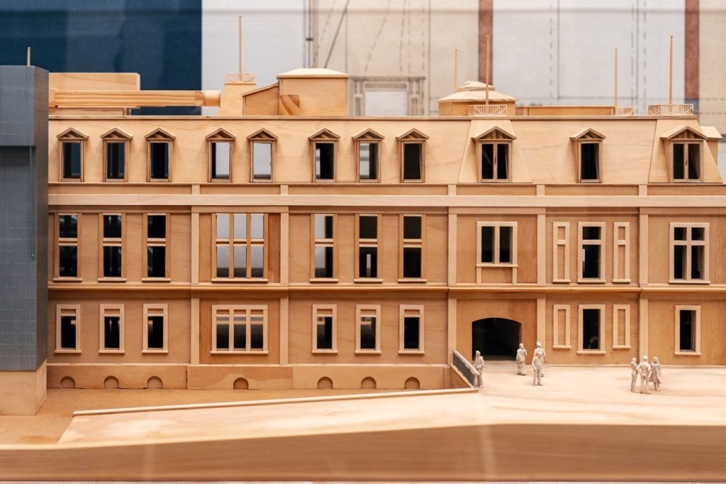 A model of a building.