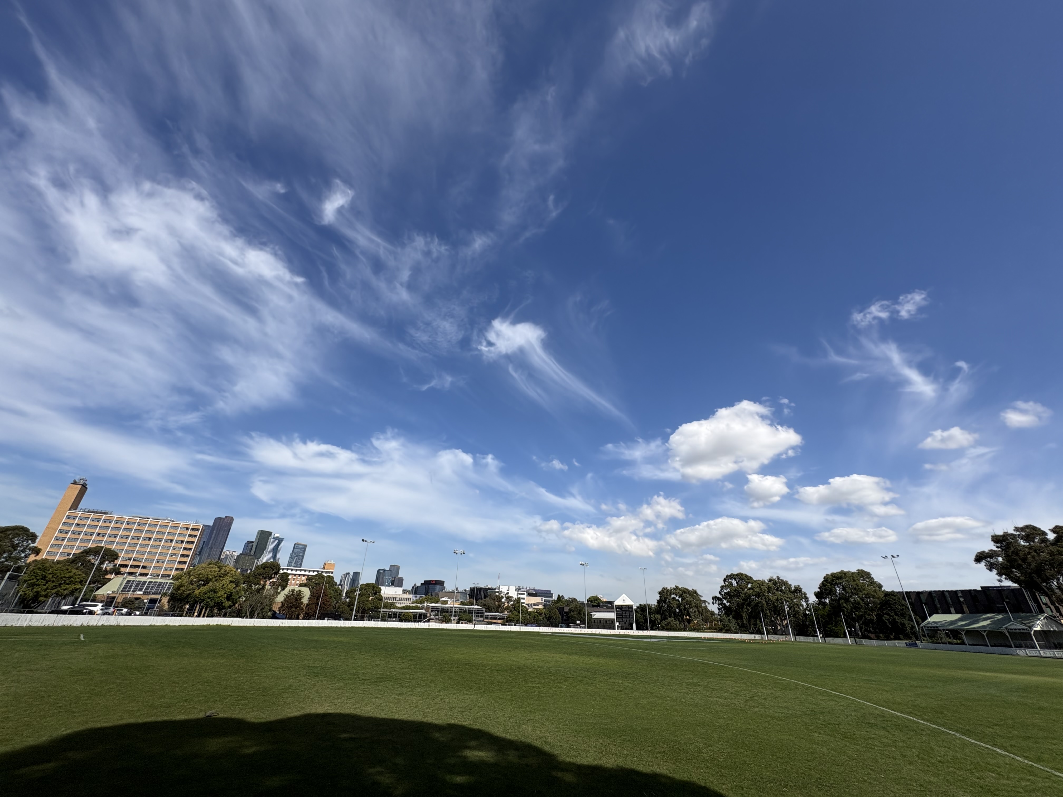 Skyline of the walk to campus