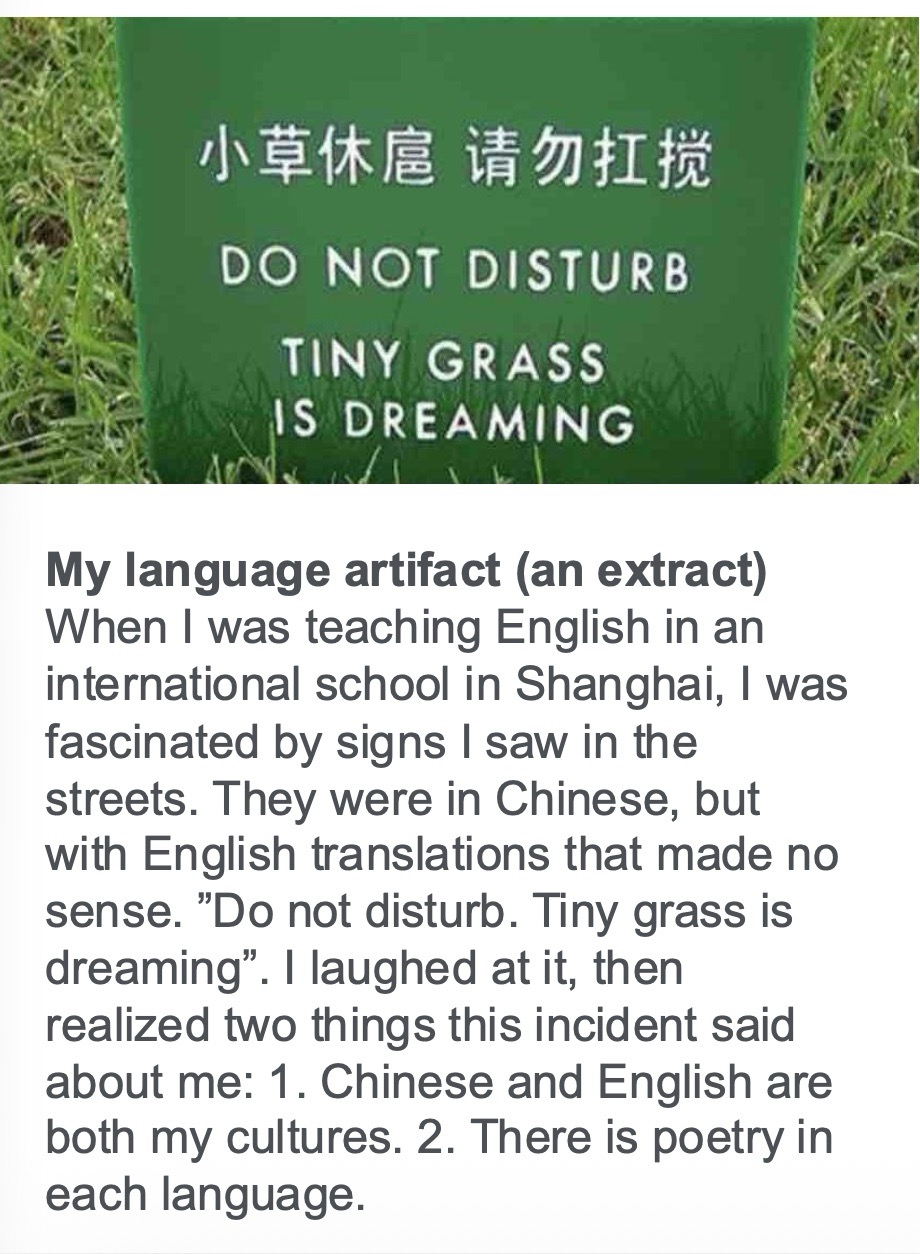 Do not disturb. Tiny grass is dreaming.
